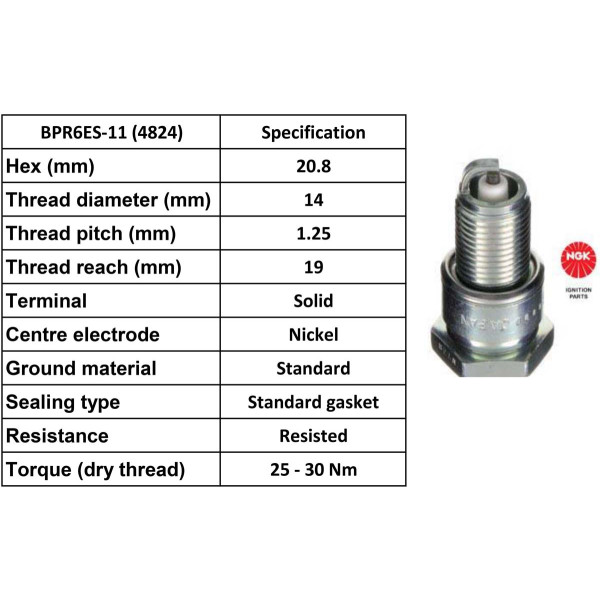 NGK NGK Spark Plug BPR6ES-11 Plugs [Box 10]